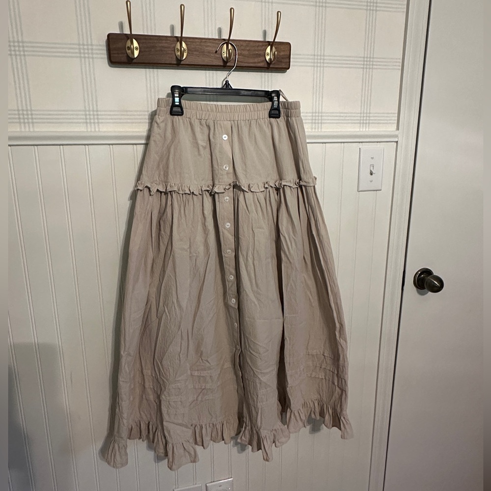 Things Between 100% cotton skirt neutral/beige - Picture 1 of 4